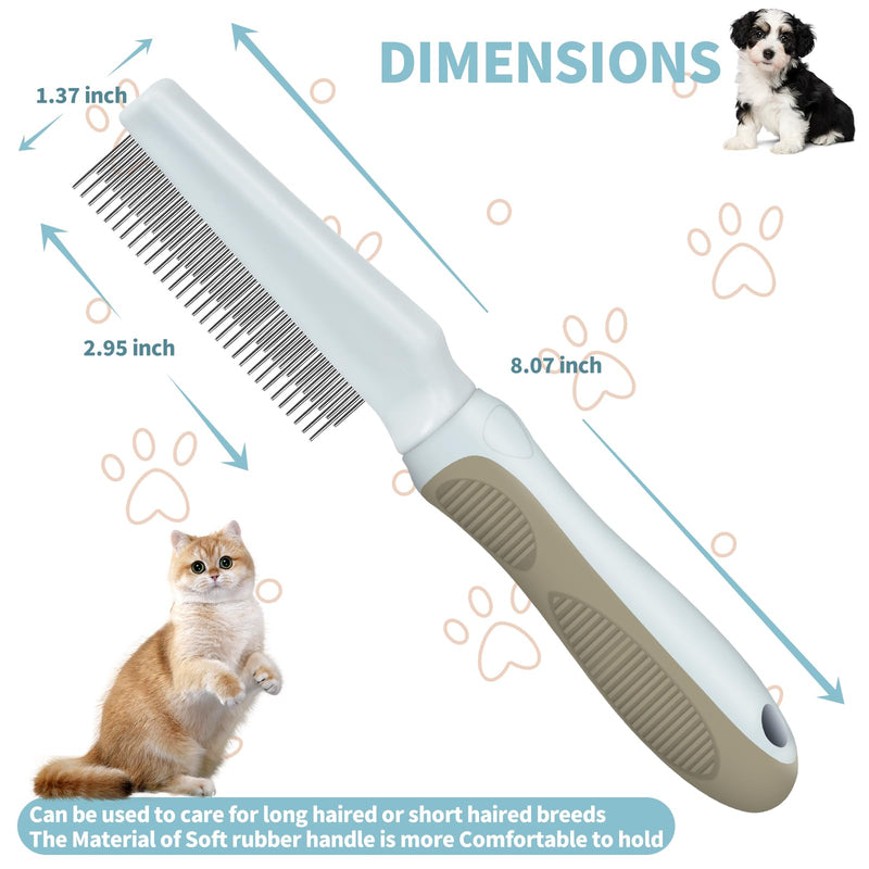 ROPO 2pcs dog brush & 2in1 pet grooming comb for dogs and cats - PawsPlanet Australia