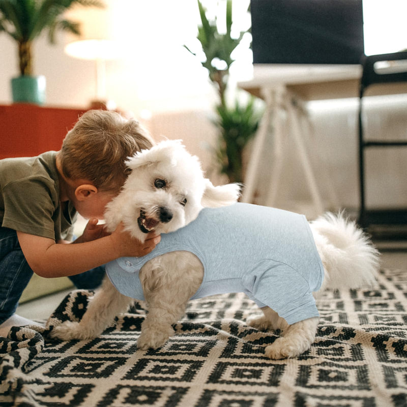 Nanaki Dog Wound Care Shirt,Dog Leg Sleeve To Stop Licking Rear Leg And Abdomen,Dog Surgery Suit Female Spay,Dog Onesie For Surgery Female Male,Dog Surgical Recovery Suit Female Dog Wound Heal Clothes 2XL(Back:23.2", Weight:40-85Ib) Gray - PawsPlanet Australia