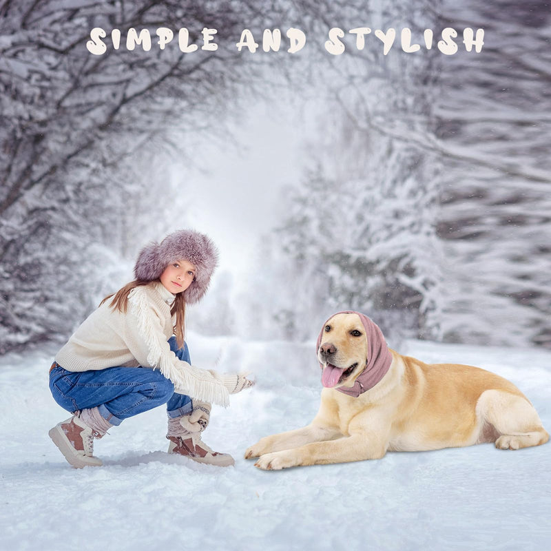 Dog Snood for Neck and Ears Warmer, Dog Ear Muffs Noise Protection Calming Hood Pet Snood Ear Covers for Anxiety Relief and Calming (S) S