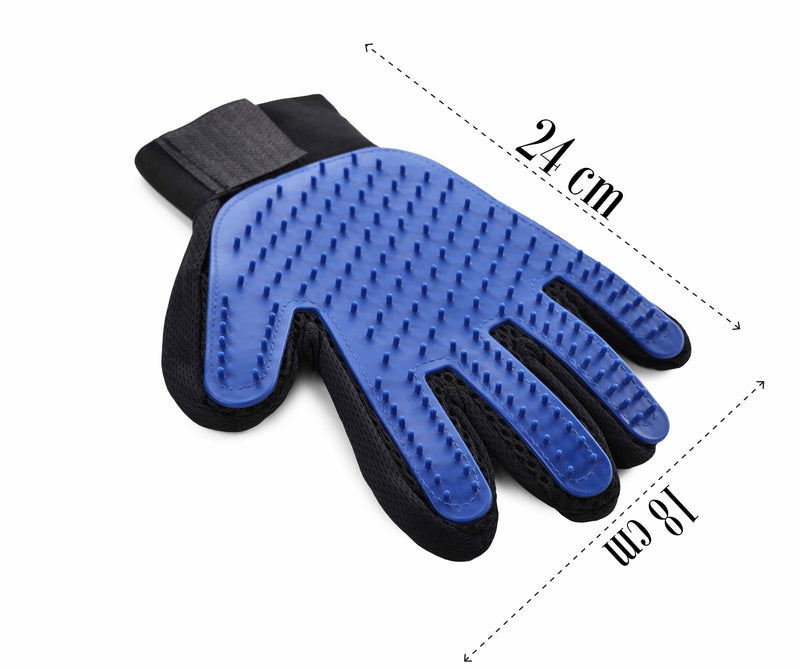 3-PCS Pet Grooming Set – 255-Tip Deshedding Gloves for Dogs & Cats, Gentle Massage Mitt & Hair Remover Brush (Left & Right Hand) + Electrostatic Pet Hair Remover Glove for Furniture & Clothes - PawsPlanet Australia