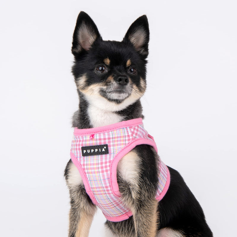 Puppia Luke Step-in Vest Dog Harness No Choke No Pull Walking Training for Small and Medium Dog - Pink - S PINK_LUKE - PawsPlanet Australia