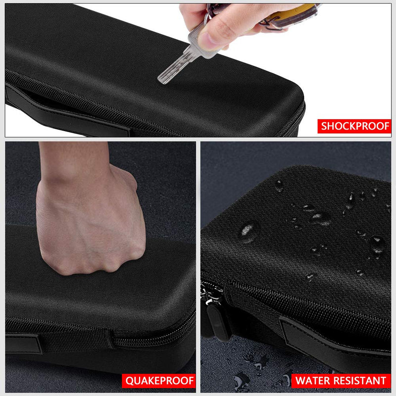 Comecase Grooming Clipper Blade Case Holder Organizer - Hard Travel Carrying Storage Holds 12 Blades - Upgrade 12 Count (Pack of 1) Black+Grey Inside - PawsPlanet Australia