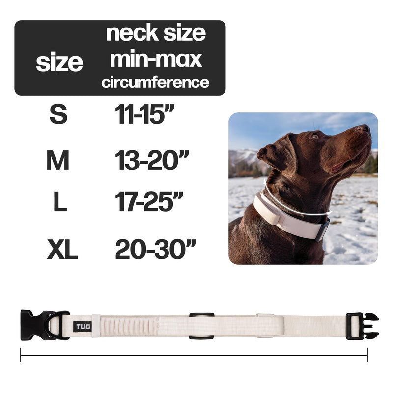 TUG Grab Collar | Integrated Traffic Leash Magnetically Attached for Quick Control (Large/Cream) Large Cream - PawsPlanet Australia