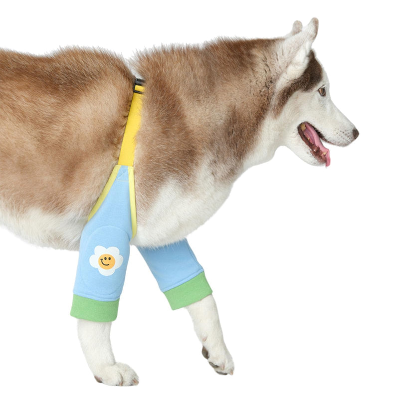 Dog Recovery Sleeve with Paded, Dogs Front Leg Sleeves After Surgery, Elbow Protector for Small Medium Large Dogs, Puppy Joint Brace Prevent Licking Wound Cone Alternative XL Blue
