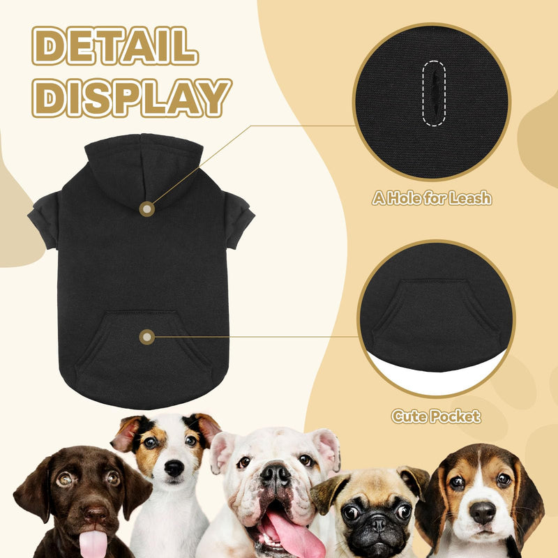 Dog Sweaters for Large Dogs Dog Hoodie Fleece Dog Sweater Soft Dog Clothes Sweatshirt with Pocket Dog Hoodie for Large Dogs(Black&XL) X-Large Black - PawsPlanet Australia