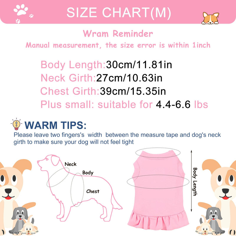 6 Pieces Dog Dresses Shirt Skirt Sleeveless Dress Breathable Pet Shirts with Ruffles Puppy Sundress Outfits for Dogs and Cats (M Size) M Size - PawsPlanet Australia