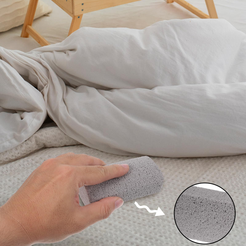 2 Pcs Pet Hair Remover Pumice Dog Cat Hair Stone Quickly Removal Cleaning Pet Fur Stone Reusable Upholstery Cleaner Rock Tool for Car Interior Couch Bedding Carpet Couch Furniture - PawsPlanet Australia