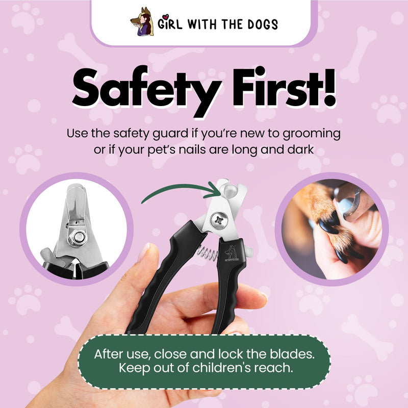 Pet Nail Clippers by Girl With The Dogs, Nail Clippers for Grooming and Claw Care for Cats/Dogs (Small & Large) - PawsPlanet Australia
