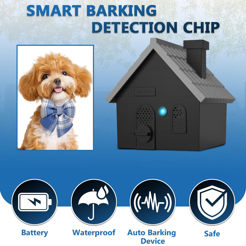 Dog Barking Control Devices, Anti Barking Device Ultrasonic Dog Barking Deterrent with 4 Modes, Stop Barking Dog Devices Up to 50 Ft Range, 2 in 1 Weatherproof Bark Control Device Outdoor Indoor