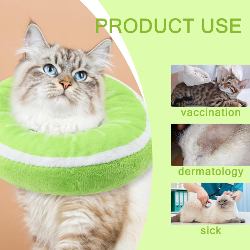 Cat Collar, Collar for Cats After Surgery, Round Adjustable Protective Collar, Cat Adjustable Collar, Cat Collar Injuries for Puppies, Small Dogs and Cats (Size S) small / 1