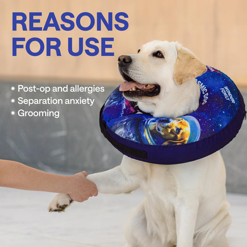 Dog Donut Collar After Surgery - Soft Dog Cone Collar - Inflatable Dog Cone Alternative to Cone of Shame - Dog Pillow Cone for Dogs to Stop Licking - Elizabethan Collar for Dogs - Dog Recovery Collar XL (Neck: 17"-22") - PawsPlanet Australia