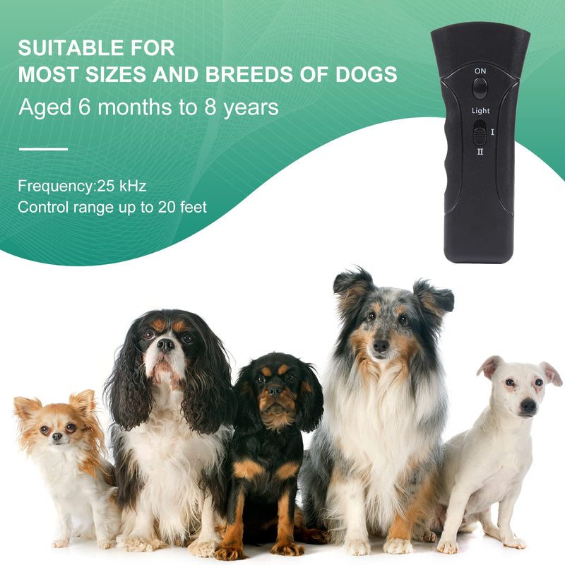 Dog Barking Control Devices, Pet Gentle Anti Barking Device, Ultrasonic Dog Barking Control Devices & Training Tool, 3 in 1 Bark Control Tool, Correct Poor Behavior, Indoor &Outdoor