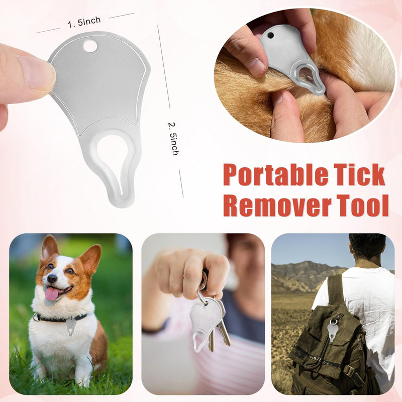 Tick Removal Tool for Dogs, Stainless Steel Tick Tweezers Remover Tick Key Remover Tool Kit, 4 Pack Quick & Safe Tick Twister Remover for Dogs Cats Human - PawsPlanet Australia