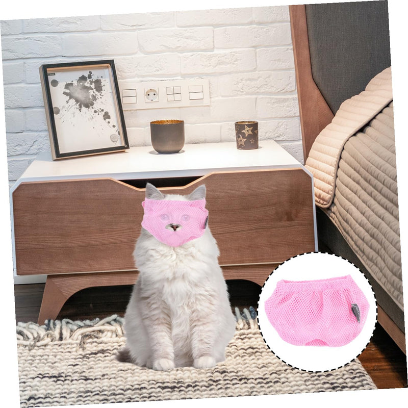 Tofficu Adjustable Cat Muzzle made of Breathable Polyester with Leg Protection and Licking Protection for Cats and Kittens for Grooming and Bathing