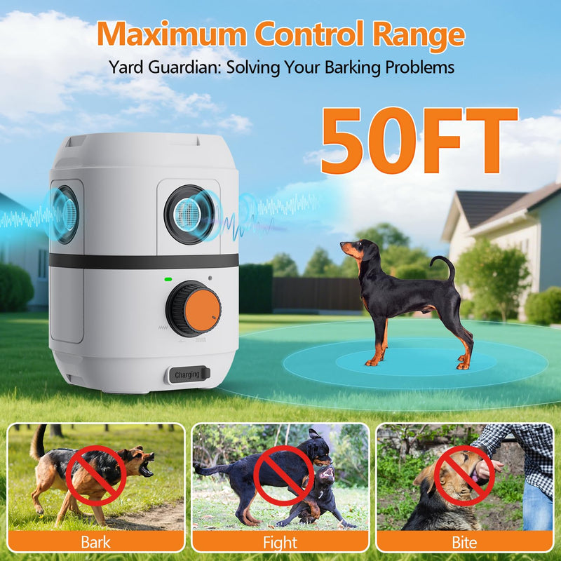 Anti-Barking Device, 3X Ultrasonic Dog Bark Deterrent for Dogs 50ft Long Range, 3 Modes, IPX5 Waterproof Barking Control Devices, Stopping Own or Neighbor's Dog Barking, Bark Box Indoor Outdoor - PawsPlanet Australia