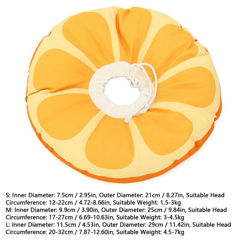 Fdit Soft Donut Cat Collar, Adjustable Cone for Post-Operation with Breathable PP Cotton, Lightweight, for Cats and (S: Adjustable Range: 13"-22 cm) Orange Waterproof Version S: Adjustable Range: 13"-22 cm