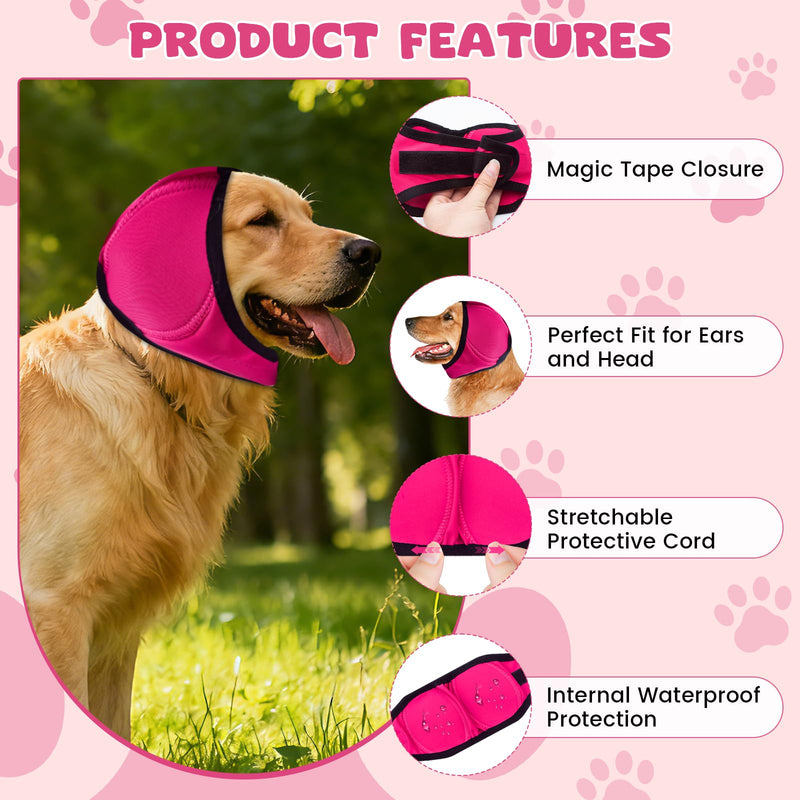 2 Pcs Dog Ear Muffs Noise Protection, No Flap Ear Wraps for Dogs, Dog Ear Covers for Bath, Dog Earmuffs for Beauty Treatment, Fireworks Show