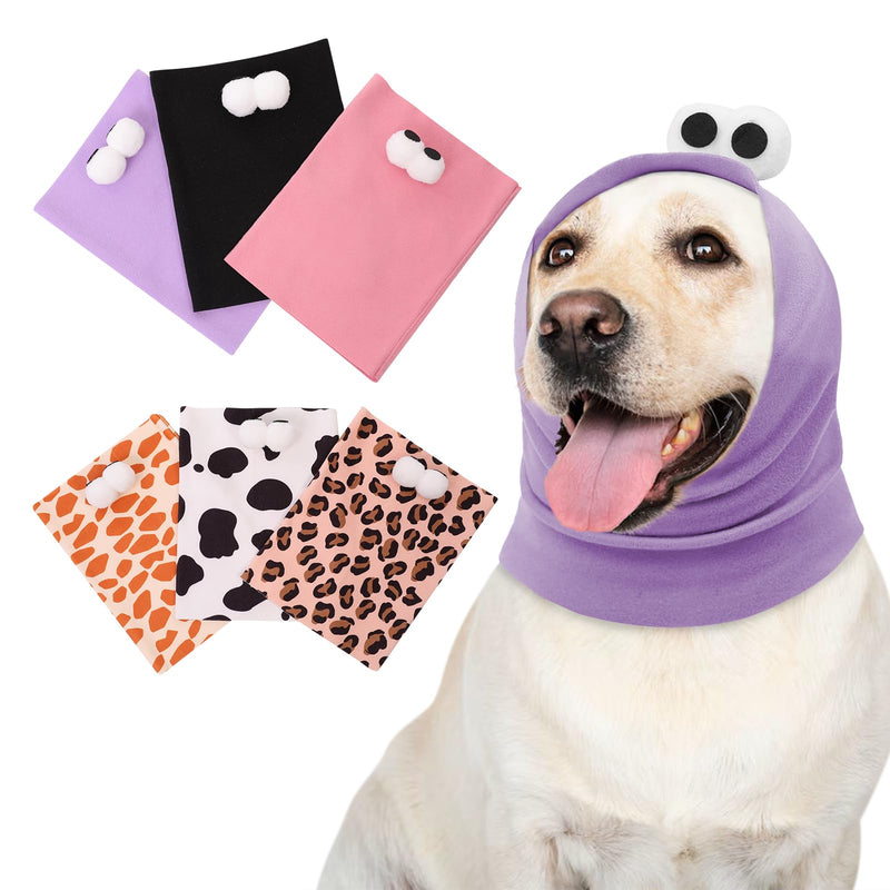 SAWMONG Dog Ear Muffs, Purple, Medium, Noise Reducing, Soft and Breathable Fabric, Dog Ear Protector