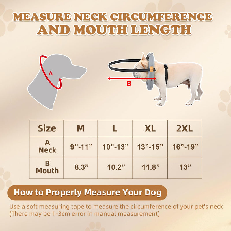 Blind Dog Harness, Lightweight Collar for Dogs&Cats, Adjustable Blind Dog Collar Harness, Pet Anti-Collision Ring for Blind, Eye Injury, Vision Impairment Pets for Protective & Build Confidence XL - PawsPlanet Australia