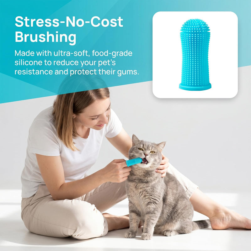 20PCS Dog Toothbrush, 360° Dog Toothbrush Finger Toothbrush Cat, Finger Toothbrush Dog, Finger Brush Dog Dental Care, Dog Dental Care, Toothbrush Dog for Small Pets, Oral Care Set