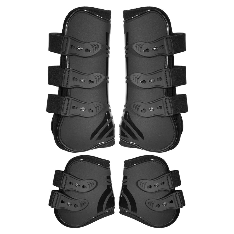 Tendon Boots for Horses, Set of 4, Shock-Absorbing Protective Horse Sport Boots for Jumping, Trail Riding & Equestrian Activities Large