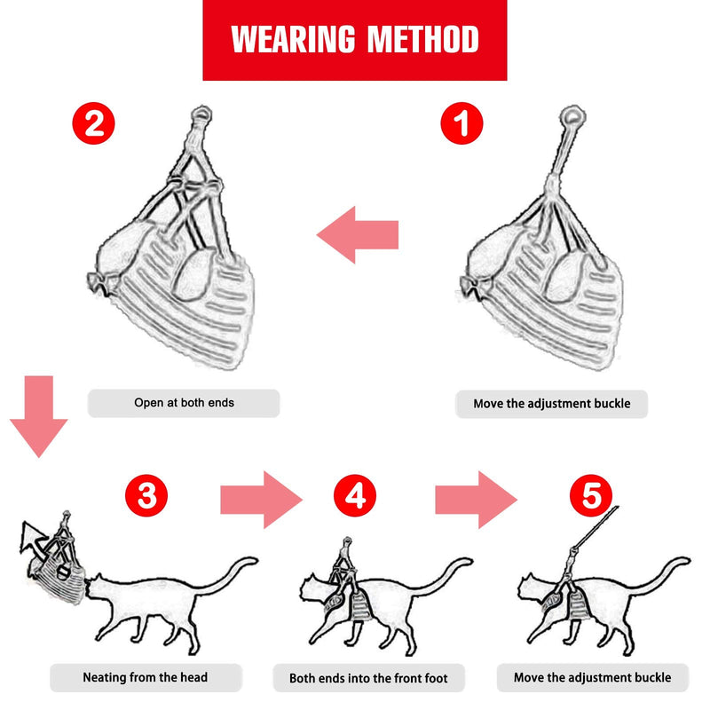 Rypet Small Dog Harness and Leash Set - No Pull Pet Harness with Soft Mesh Nylon Vest for Small Dogs and Cats Red L Large (15-25 lbs) - PawsPlanet Australia