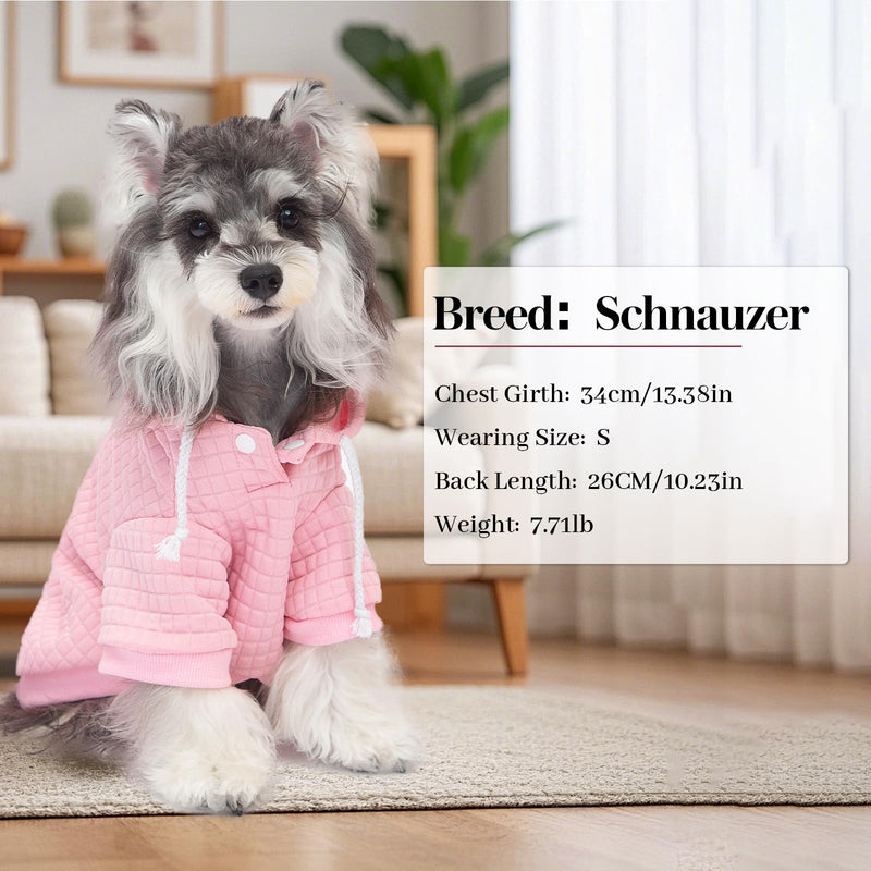 2 Pack Dog Hoodie Sweaters for Small Medium Dogs Warm Dog Clothes for Large Dogs Soft Waffle-Like Laminated Sweatshirt Bulldog Pink+Rose XXL (Back: 26.4",Chest: 35.4", Neck: 25") - PawsPlanet Australia