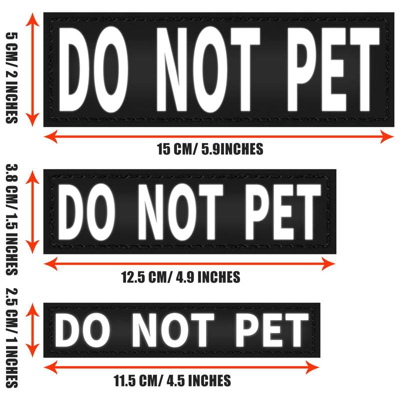 IronSeals Set of 2 Reflective Dog Vest Harness Patches, Removable Free Huges Patches with Reflective Printed Letters for Emotional Support Therapy Dog Vest Harness Collar or Leash M: 4.9"x1.5"/12.5cmx3.8cm Free Hugs (2 Pack Black) - PawsPlanet Australia