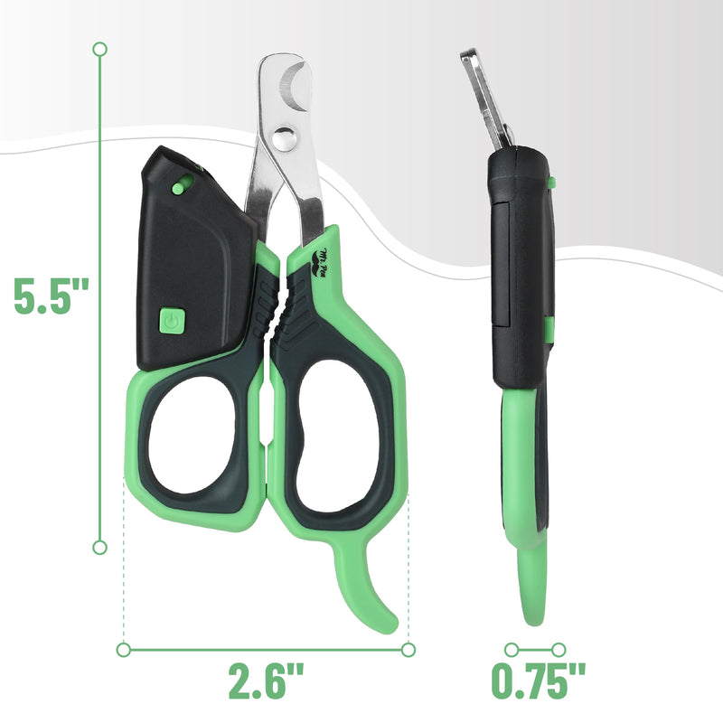 Mr. Pen- Cat Nail Clipper with Adjustable LED Light, Green Cat Nail Trimmer, Cat Claw Clippers, Cat Clippers for Nails, Pet Nail Clippers, Kitten Nail Clipper, Small Dog Nail Clipper Cat Claw Trimmer - PawsPlanet Australia