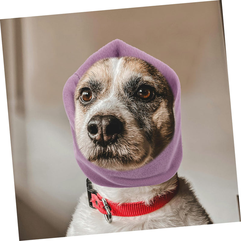 ibasenice Soothing Cotton Dog Ear Protectors with Elastic Neck Warmer, Noise-Reducing, Warm and Comfortable for Calmness in Cold Weather