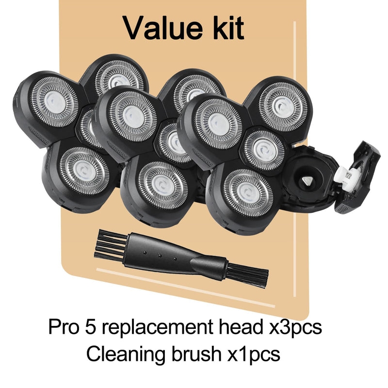 Pro 5 Replacement Blades for Freebirds Flexing Series Bald Head Shavers, Blades Refills with Precision and Comfort Shave(Pack of 3) 1 Count (Pack of 3) - PawsPlanet Australia
