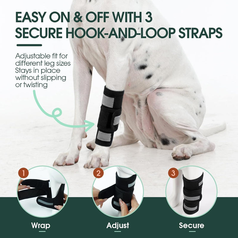 Dog Front Leg Brace & Elbow Protector,Adjustable Dog Elbow Brace with Reflective Strip,Compression Dogs Leg Sleeve to Stop Licking,Carpal Wrist Support Wrap for Arthritis,Sprain,Injury Recovery Large/Extra Large