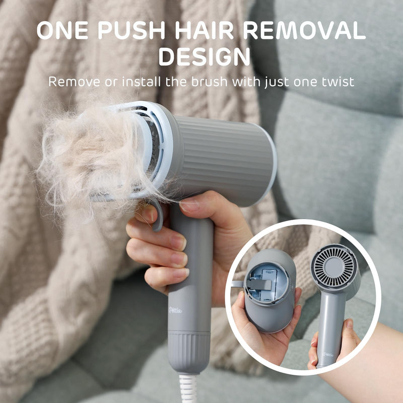 iPettie Breeze B540S Dog Grooming Hair Dryer with Slicker Brush, 2-in-1 Drying & Brushing Tool, Adjustable Temperature & Speed, Portable, Overheat Protection, Dog Blow Dryer for Dogs and Cats - PawsPlanet Australia