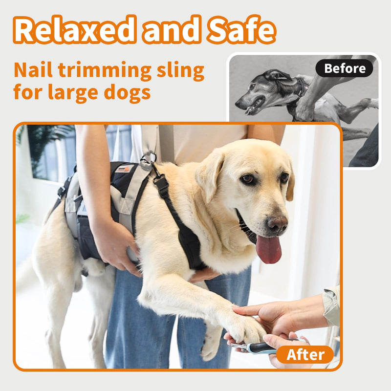 Dog Lift Harness for Large Dogs,Full Body Dog Sling Carrier with Handle,for Up Stairs/Back Legs Support/Dogs Joint Injuries/Arthritis/Nail Clipping L - PawsPlanet Australia