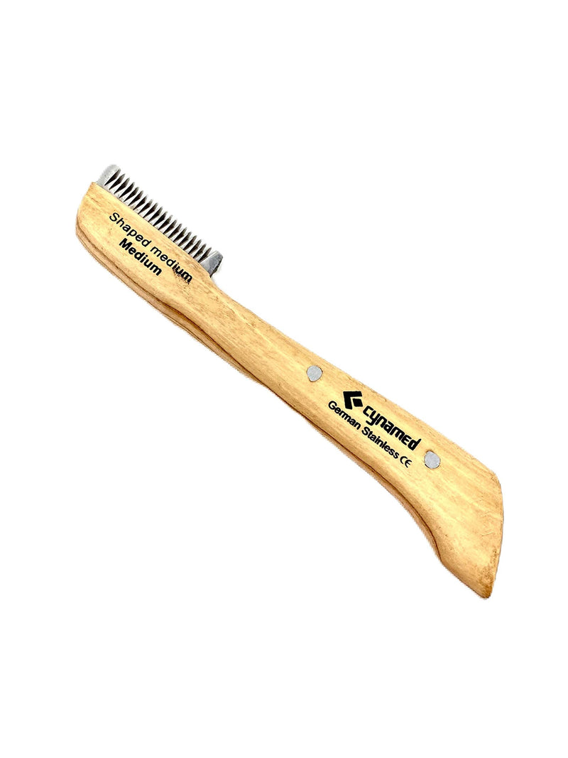 Cynamed Professional Pet Grooming Tool - Stripping Knives, Hand-Crafted Wooden Handle, German Grade Stainless Steel - Perfect for Hair of All Types (Medium) Medium - PawsPlanet Australia