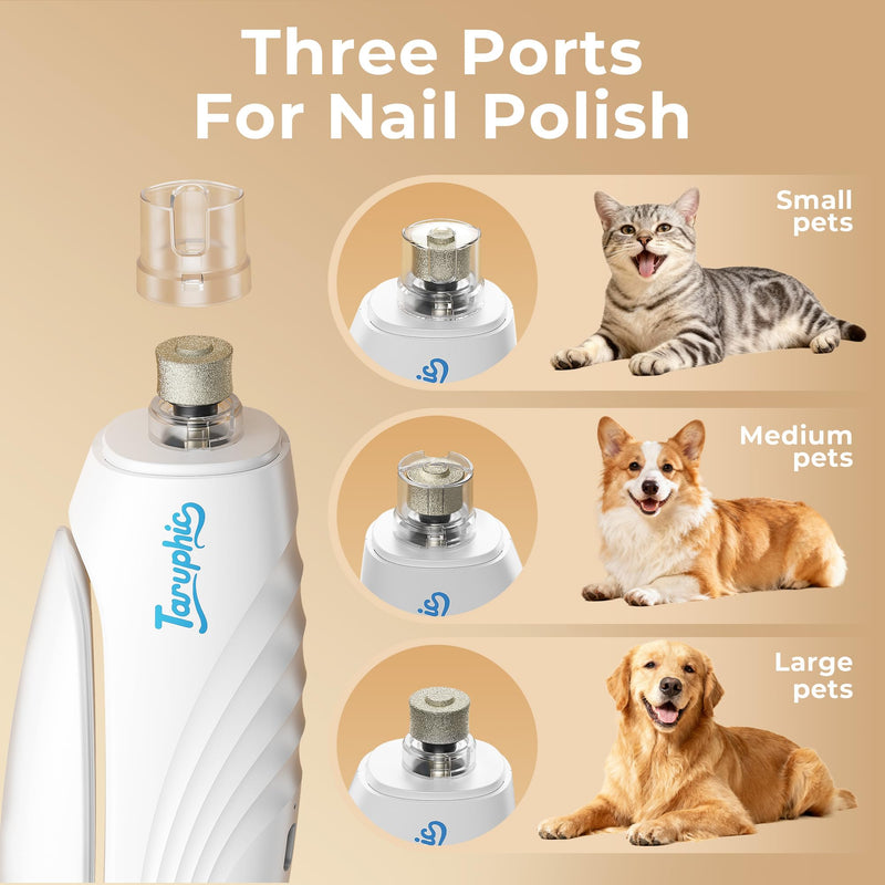 2-in-1 Dog Nail Clippers & Dog Nail Trimmers for Small Medium Large Dogs Cats Pets with Spash Guard, Nail Clipper for Dogs Quiet, USB Rechargeable, Dog Nail Clippers with 2 LED Large Light - PawsPlanet Australia