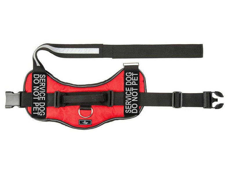 Doggie Stylz Service Dog Harness Vest Comes with 2 Reflective Service Dog DO NOT PET Removable Patches. Please Measure Dog Before Ordering (Girth 28-38", Red) Girth 28-38" - PawsPlanet Australia