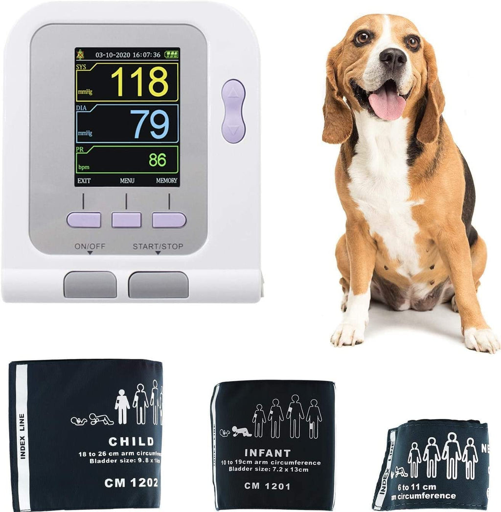 CONTEC CONTEC08A-VET, Veterinary/Animal use Vet Automatic Blood Pressure Monitor Electronic for cat/Dog, 3Cuffs Included, cilinic &Home use