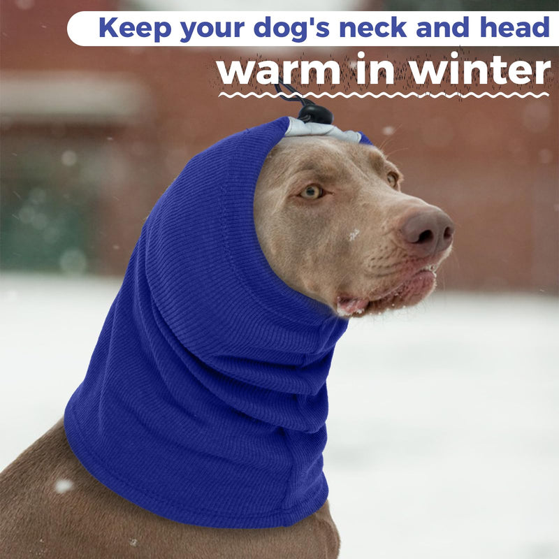 Dog Ear Protectors, Noise Protection for Dogs Ears Firework Protection Calming Hoodie Ear Muffs Calming Cap(Blue, M)