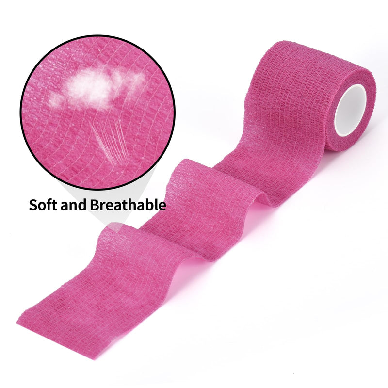 12 Rolls Self-Adhesive Bandage for First Aid Fixation Bandage Cohesive Bandage Bandage Bandage Sport Elastic Bandage for Wrist Vet Wrap Pet Dog Horses Mixing