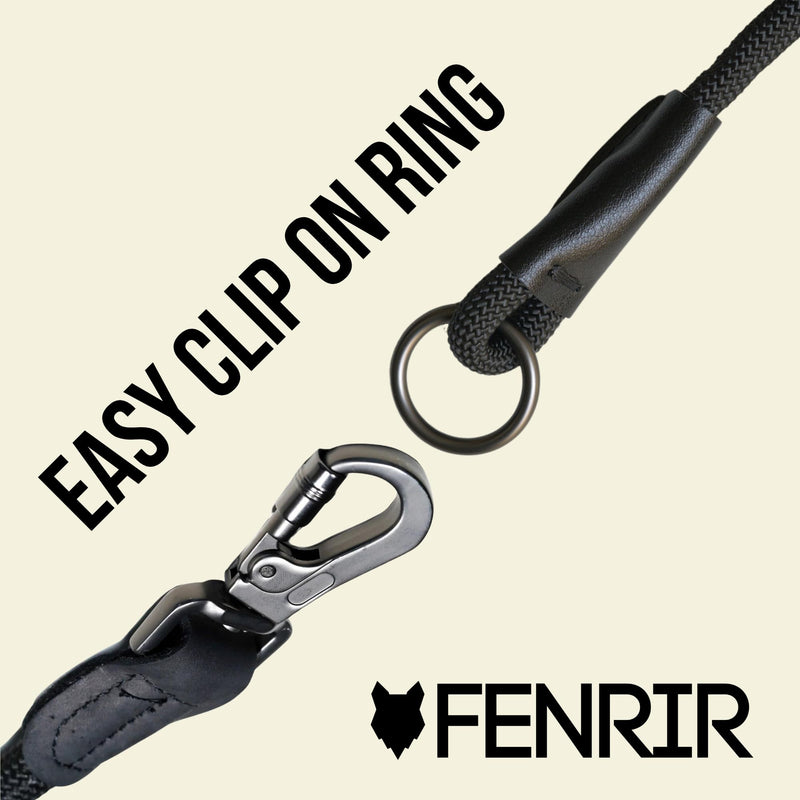 Fenrir Slip Collar with Spring Loaded Limiter Black (Small) Small - PawsPlanet Australia