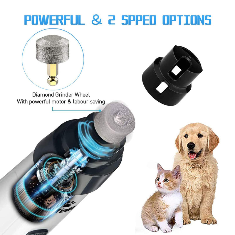 Silent Groom Pro Nail Grinder, 2025 New Dog Nail Trimmer, USB Rechargeable Pet Nail Grinder, Dog Nail Trimmers with Replacement Grinding Heads, Pet Paws Grooming Smoothing Tool - PawsPlanet Australia