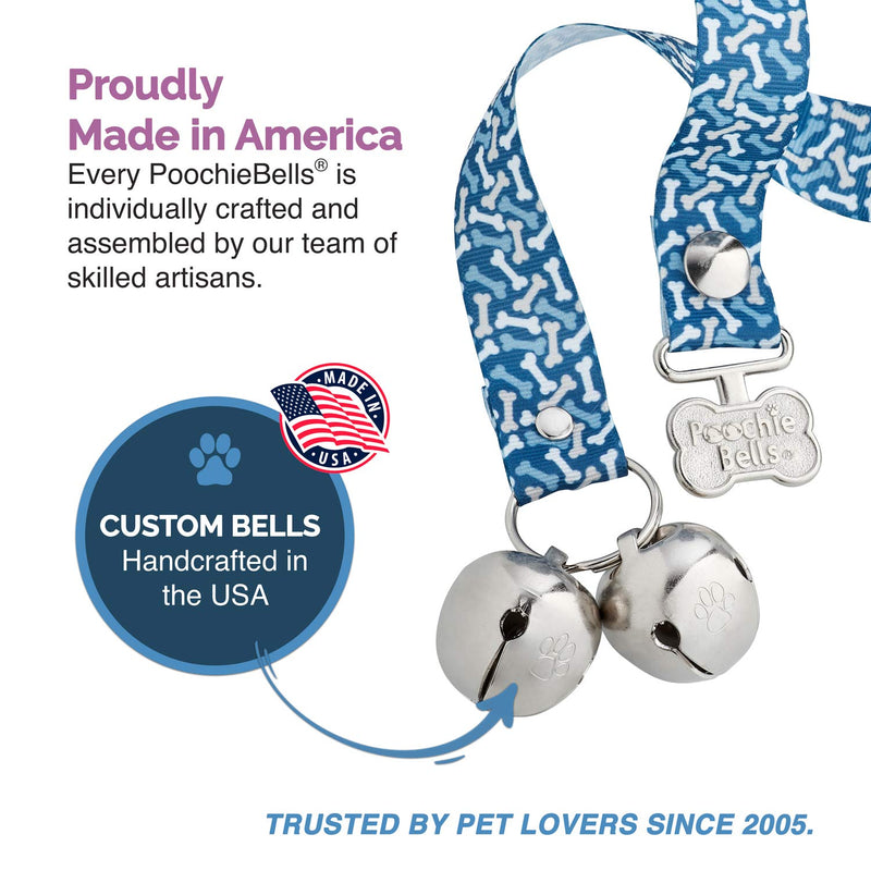 The Original Dog Potty Doorbell, Dog Bells for Potty Training & Puppy Housebreaking, Potty Train Your Dog in Days, Made in America, Bones One Size