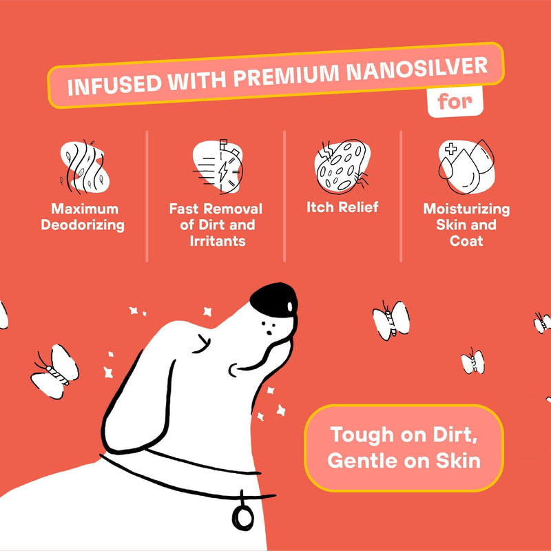 ZOOP XL Pet Wipes for Dogs & Cats – Thick, Huge Bath Wipes for Cleaning, Deodorizing, Conditioning, Wet Dog Wipes for Paws, Butt, Ear, Eye, Face, Whole Body, with Nanosilver-10 Count 10 Count - PawsPlanet Australia