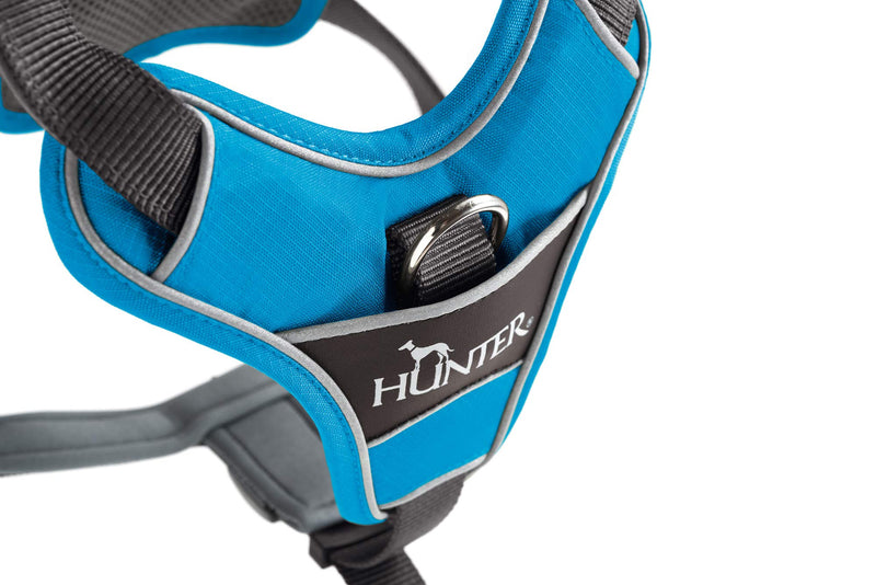 HUNTER Divo Dog Harness, M, 56-73 cm, Light Blue/Grey
