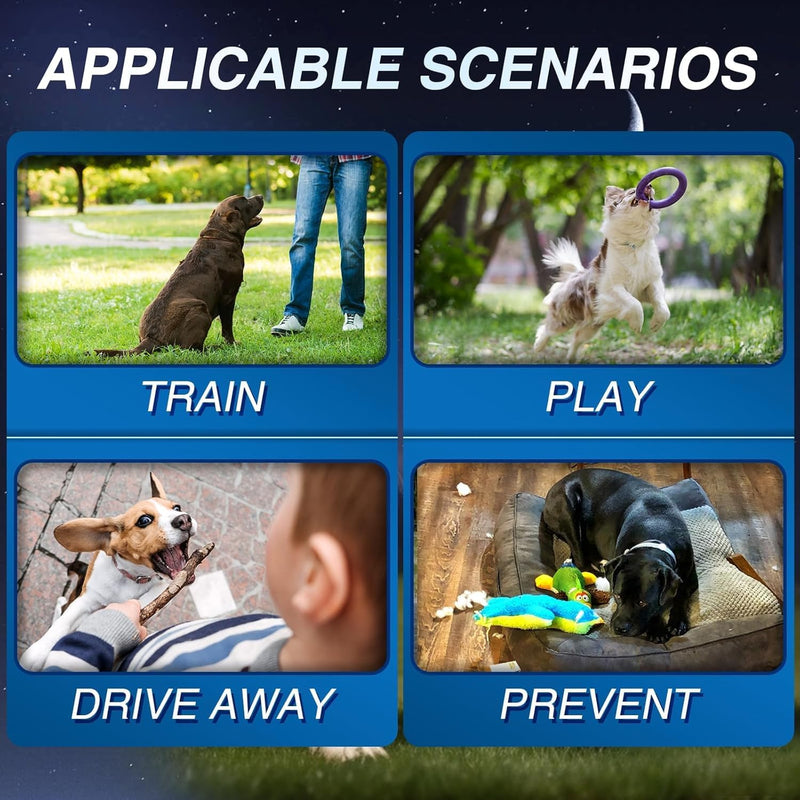 Dog Bark Deterrent Devices, Ultrasonic Anti Barking Device for Dogs, Barks No More Dog Training Device, Stop Dog Bark Control Deterrent Device Indoor Outdoor, Safe for Human & Dogs, Contains Battery Black - PawsPlanet Australia