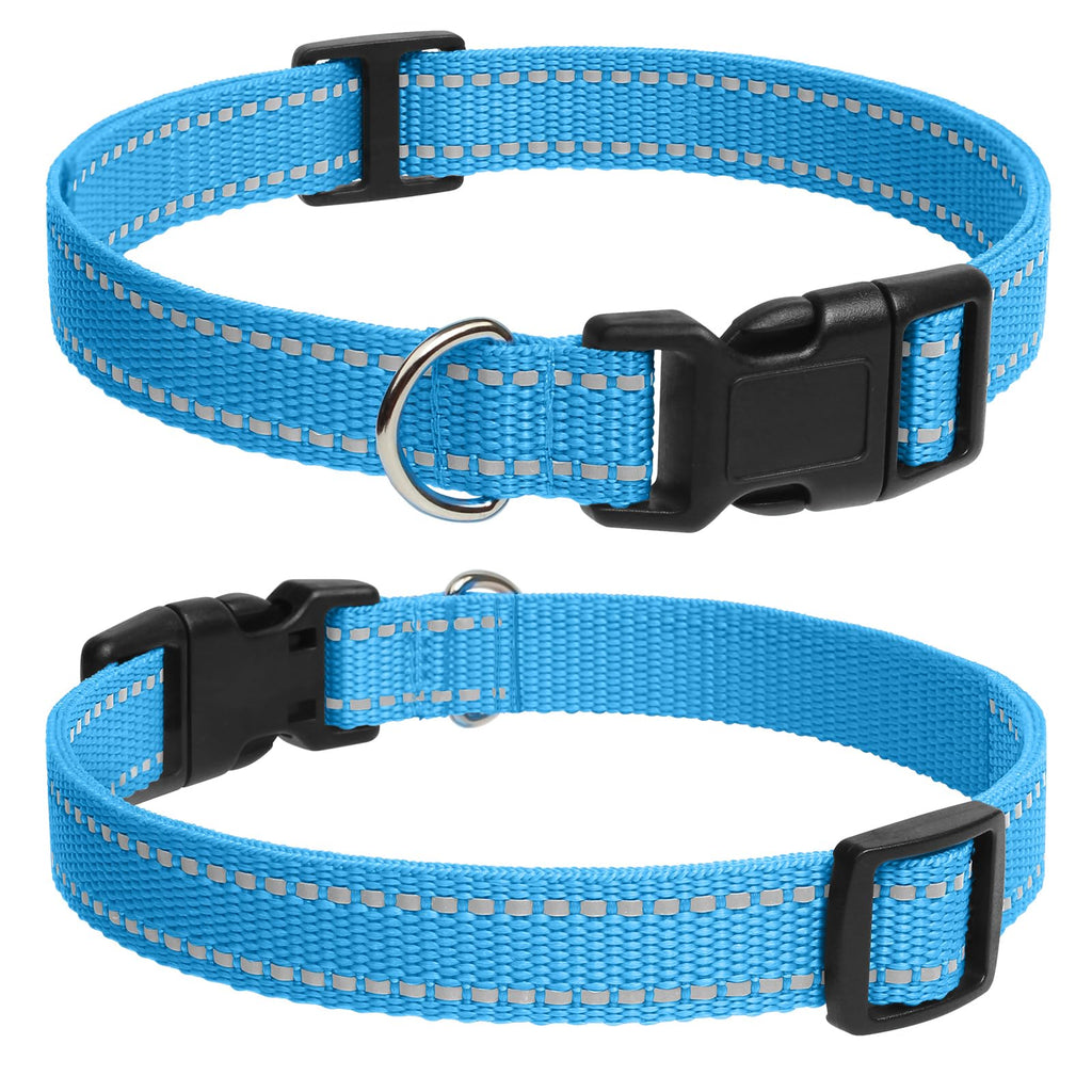 PaiPaitek Shock Collar Replacement Strap Compatible with Bousnic Delupet Garmin Patpet Dogtra Dog Care Slopehill Sportdog Brand Training Collar and Bark Collar - 2 Packs Reflective Blue