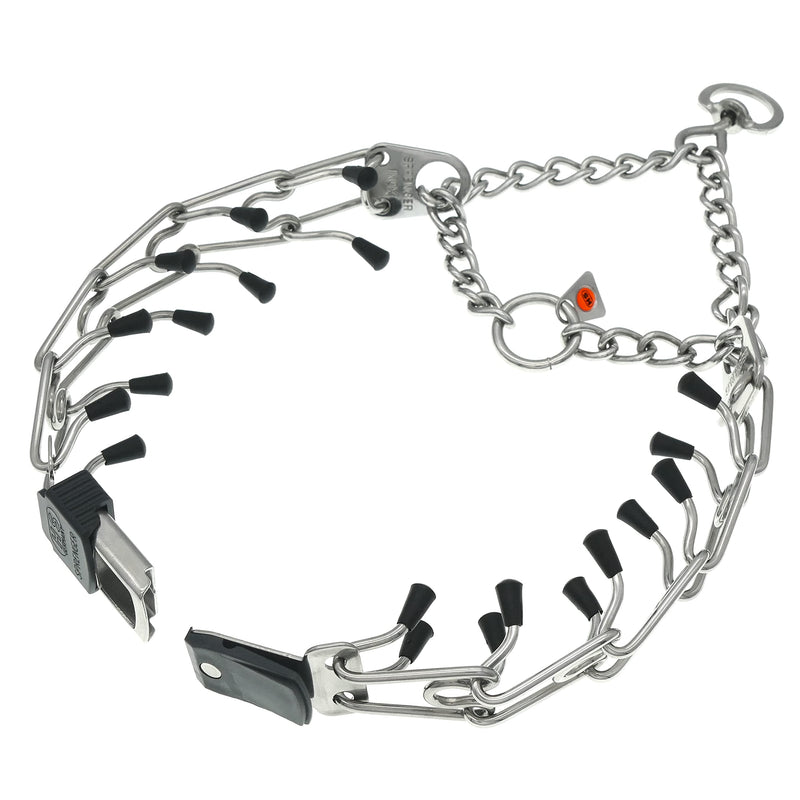 Herm Sprenger Prong Dog Collar – Stainless Steel Training Collar with Quick Release ClicLock Buckle, 3 Extra Links, 30 Comfort Tips, for Small Medium Large Dogs, Made in Germany Medium-Large (3.2 mm links) - PawsPlanet Australia