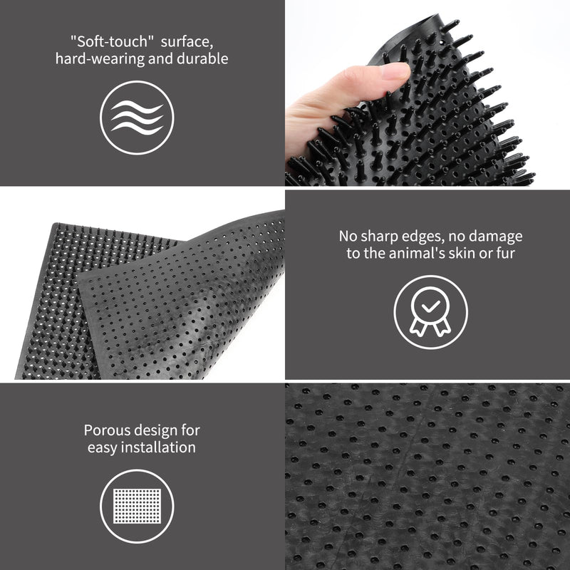 Middle Livestock Scratching Brush Horse Scratching Post Pad, Horse Cow Scratching Post for Grooming, 21.65" x19.68" Horse Scratcher Brush for Cattle Horse Cow Dogs Pigs M - PawsPlanet Australia