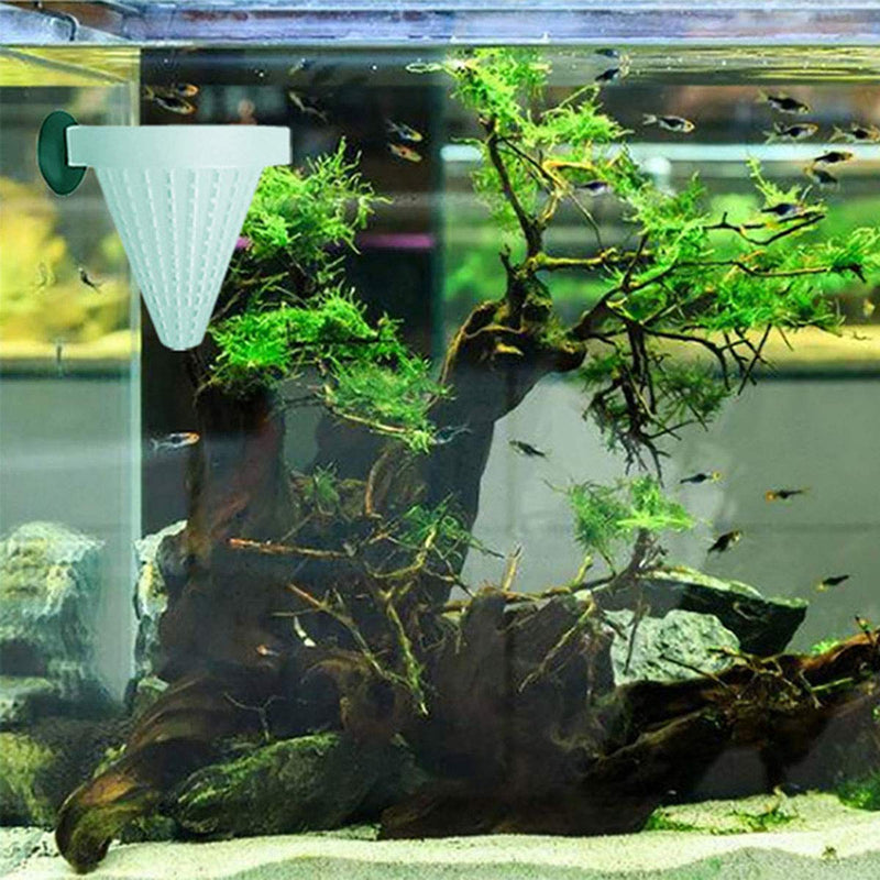 DGZZI Aquarium Cone Feeder 4PCS White Fish Tank Red Worm Feeding Cone Cups with Suckers - PawsPlanet Australia